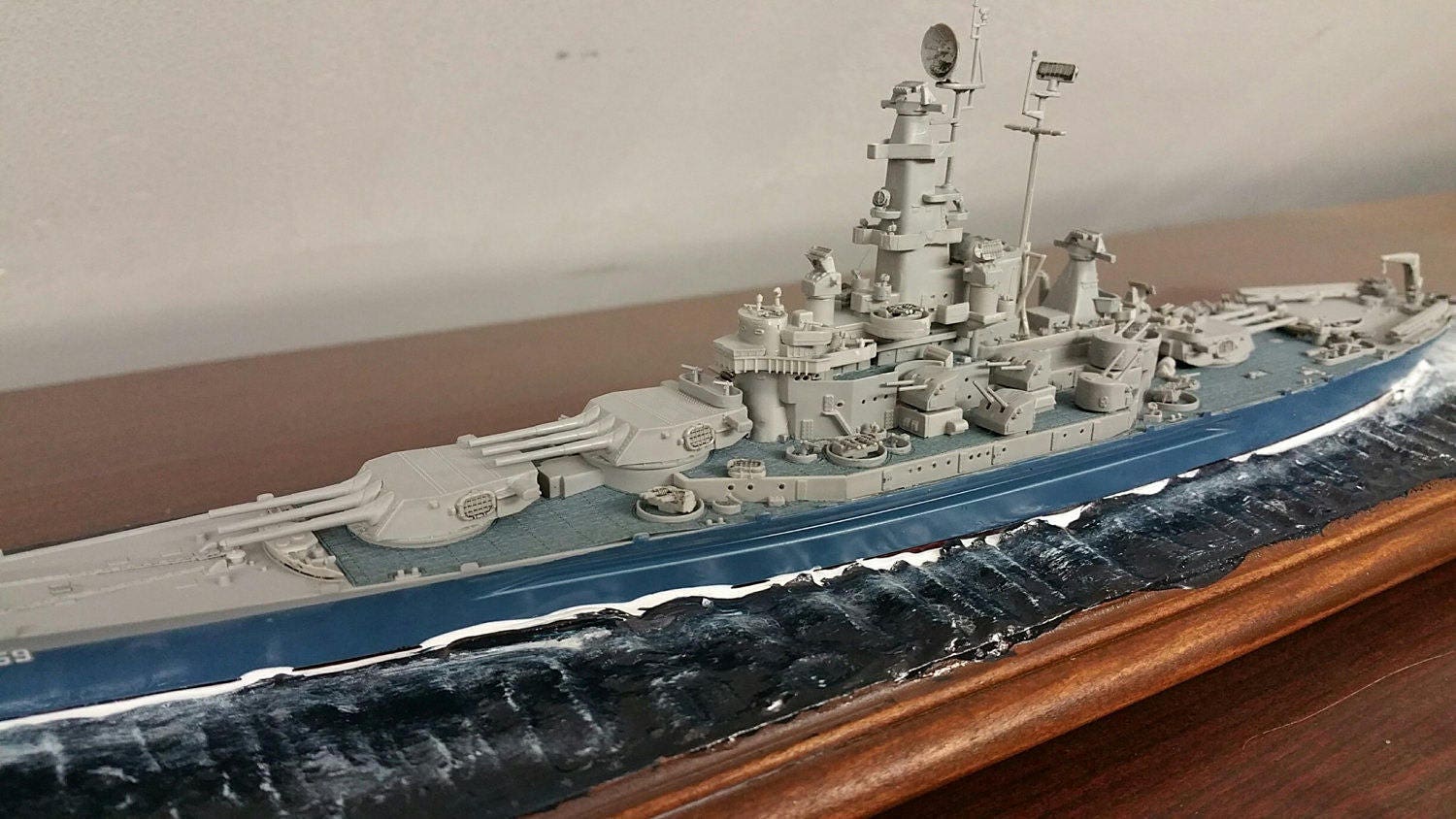 Us Battleship Uss Massachusetts Bb 59detailed Ship Model