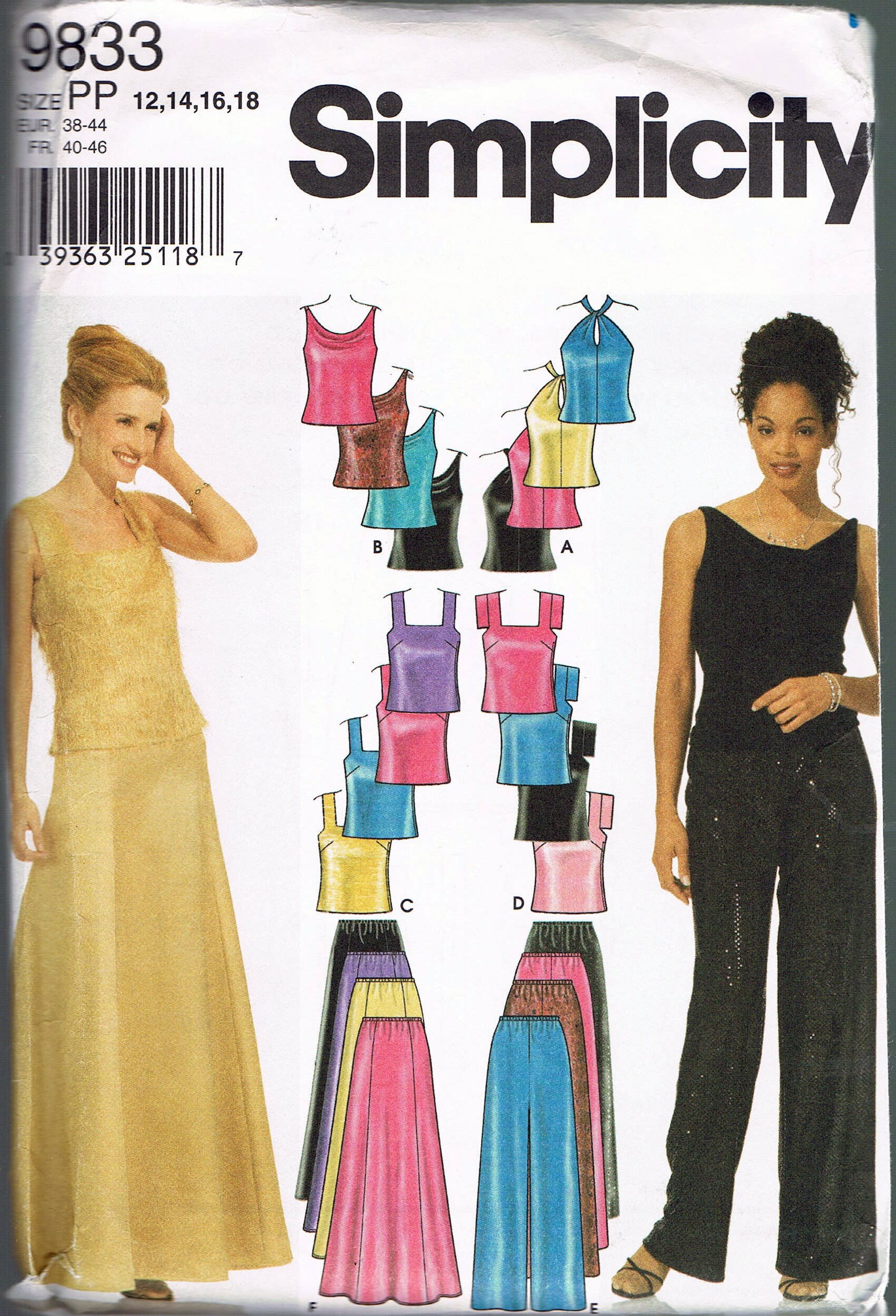 Misses Size 12 18 Two  Piece  Evening  Dress  Pattern  Long 