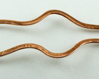 Copper Hair Fork, Copper Hair Accessory, Hair Pin, Large Hair Fork, Bun Holder, Heavy Duty Hair Fork, Metal Hair Fork, Hair Prong, Bun Pin