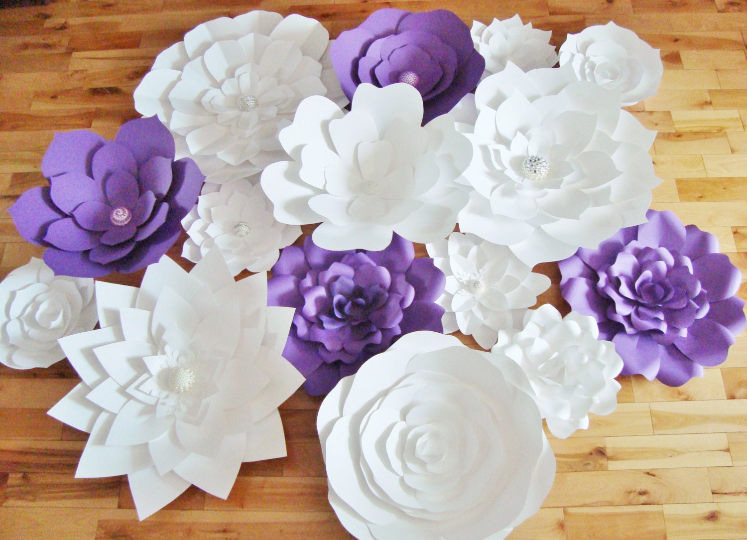 DIY Paper Flower Backdrop Set of 30 Paper by DreamEventsinPaper