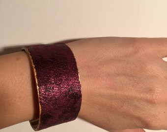 Bracelet Doha cuir et laiton