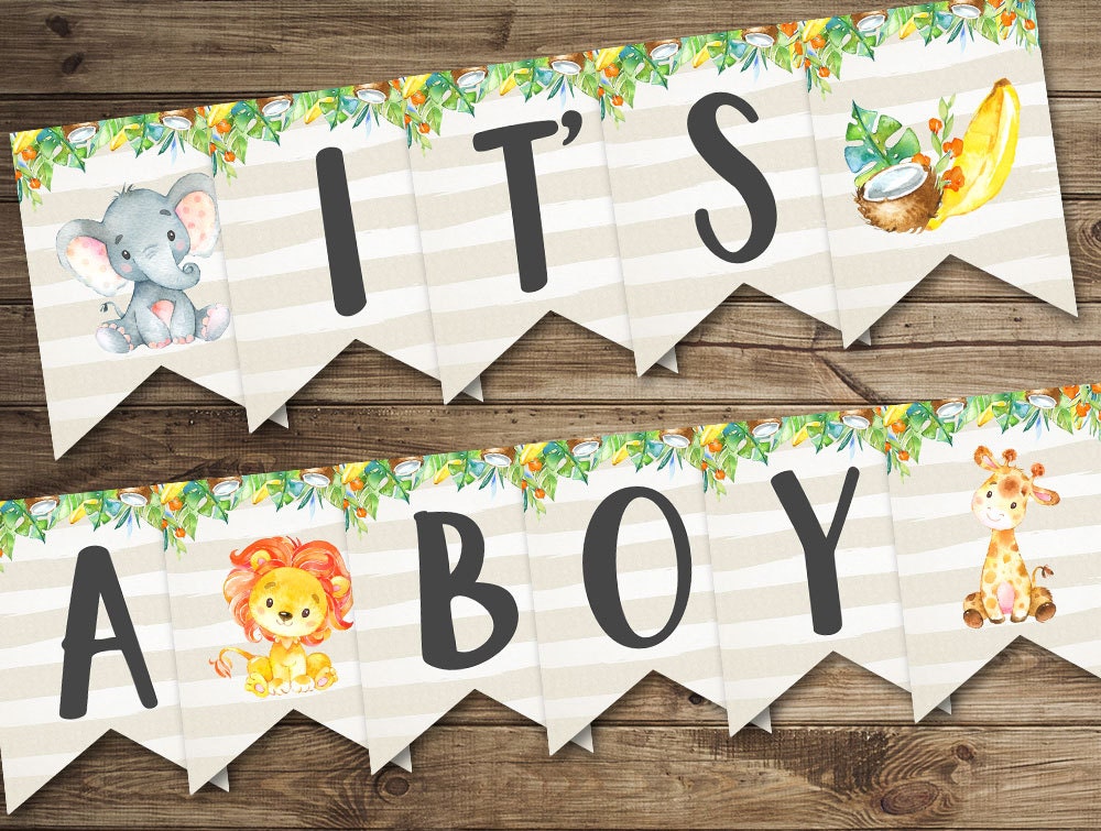 banner its a boy baby shower banner printable baby