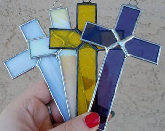 Stained glass cross | Etsy