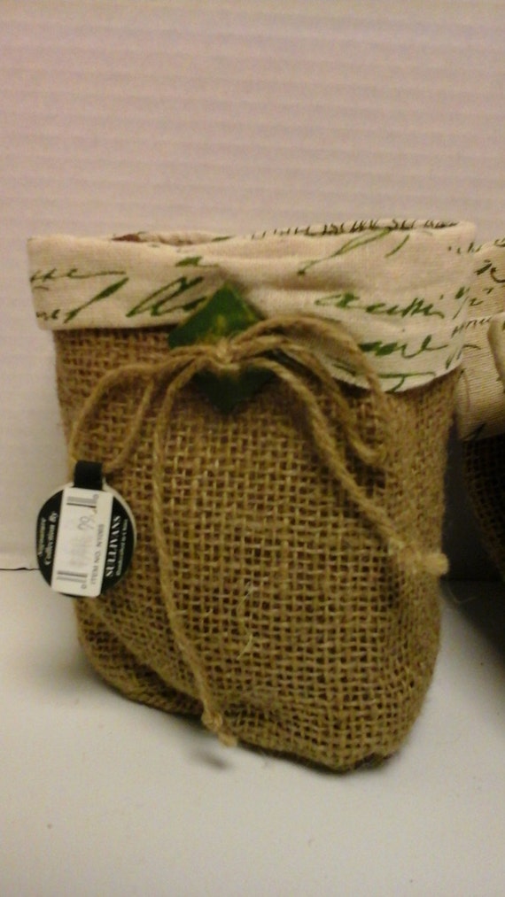 Items similar to Cute burlap flower pot covers on Etsy