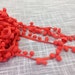 3 yards Coral Pink Pompoms/Retro pompom trims/Coral Pink/Coral Pompom trims/coral pink trims/Coral pom poms/Coral