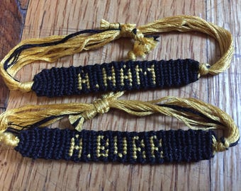 Hamilton the Musical Inspired A. Ham/A. Burr Bracelet Set