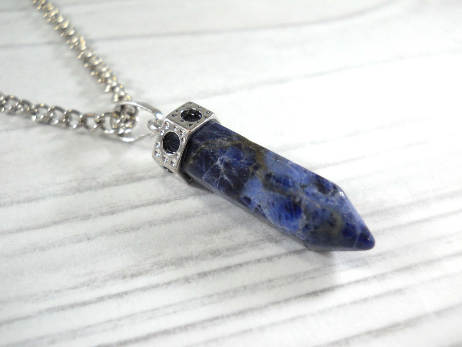 Natural Sodalite Gemstone Necklace Sodalite Gemstone Pendant