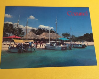 Vintage Unused 1980's Cozumel Mexico Postcard