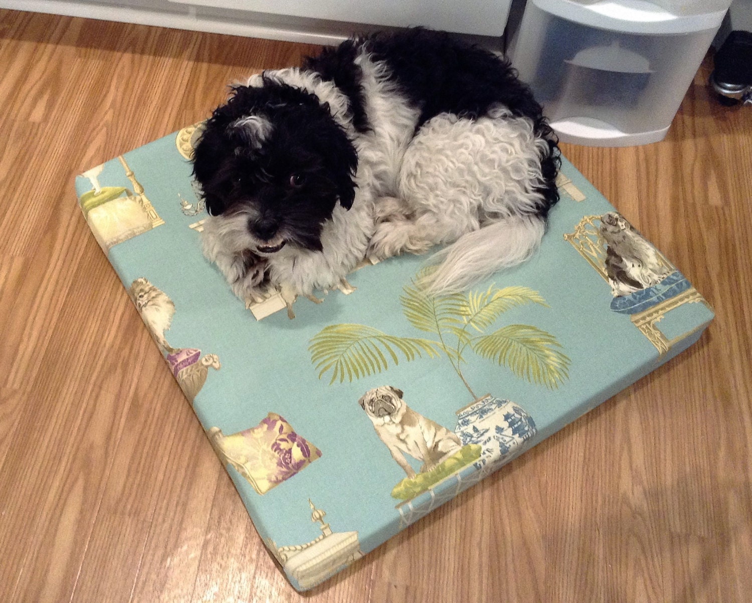 Pampered Pooch Dog bed Washable cotton fabric cover with foam