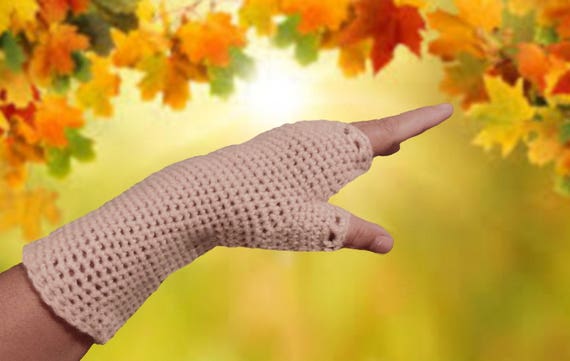 Fingerless Gloves 100% Cashmere Warm Cozy Hand Warmers Stocking Stuffers Elegant Design Women Gloves