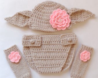 Dobby Costume - The House Elf Hat And Diaper Cover With Leg Warmers From Harry Potter For Girl- Newborn Halloween / Cosplay Wig/