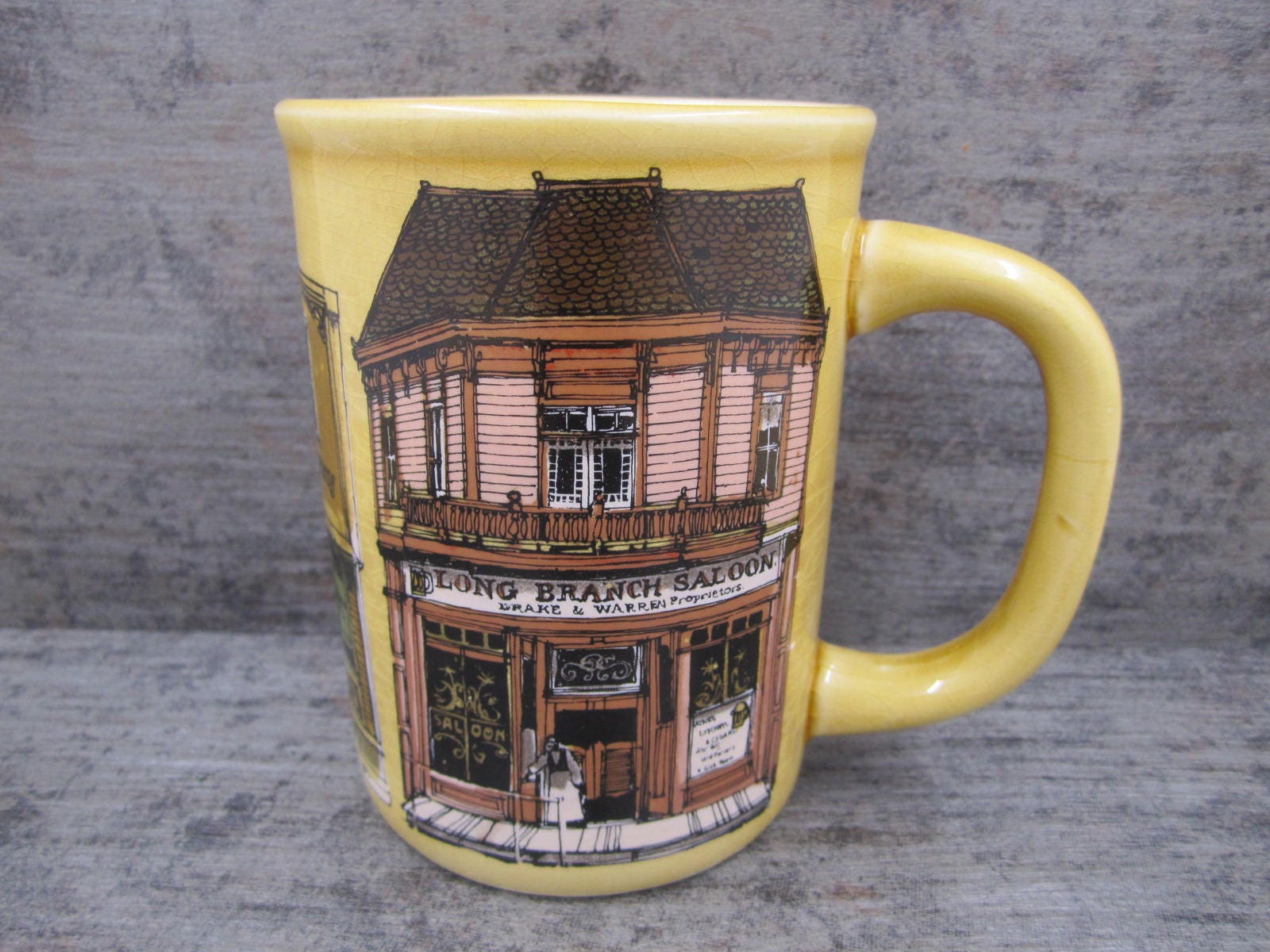 1980 Enesco Old West Main Street Coffee mug