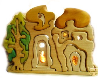 Amber Gnome House with a Tree
