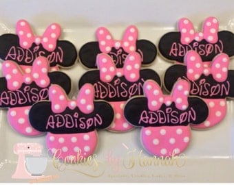 Minnie Mouse Cookies - One Dozen