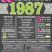 The Year You Were Born Chalkboard Poster Printable 30th