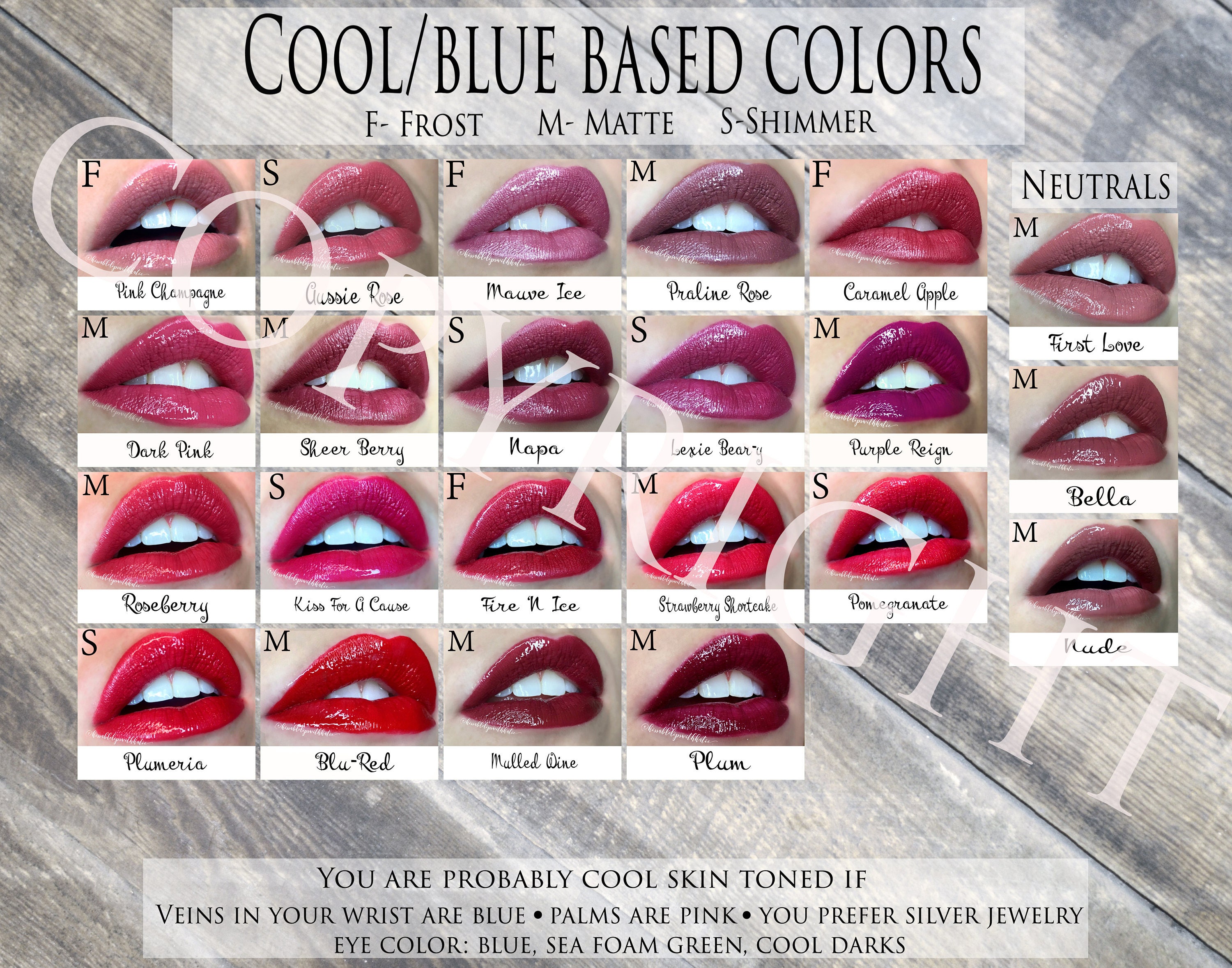 LipSense Cool/Warm Color Charts Digital Files
