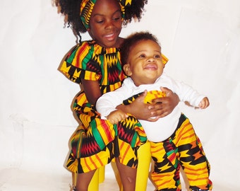 NEW African Print Ankara Infant Boys Kente Set, Kente pants, African baby, Baby Kente Set, Tribal Print Boys Pants Set
