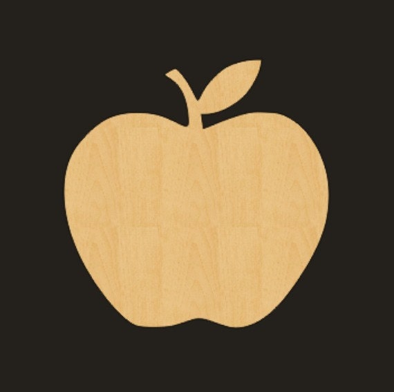 Unfinished Wood APPLE Cutout BS013