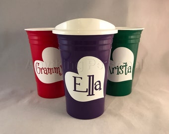 Personalized Gift, Personalized Solo Cup, Heart Cup, Name Cup, Personalized Cup, Personalized Gift, Love Cup, Name Gift, Valentine's Gift