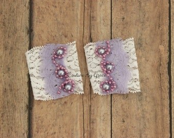 Newborn Lace Cuffs, Vintage Chic Lace Cuffs, Newborn Arm Cuffs, Vintage Couture Cuff, Newborn photography, Couture Headband, Lace Arm Cuffs