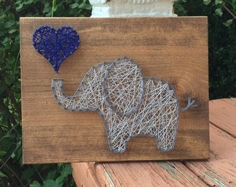 MADE TO ORDER Elephant String Art Sign