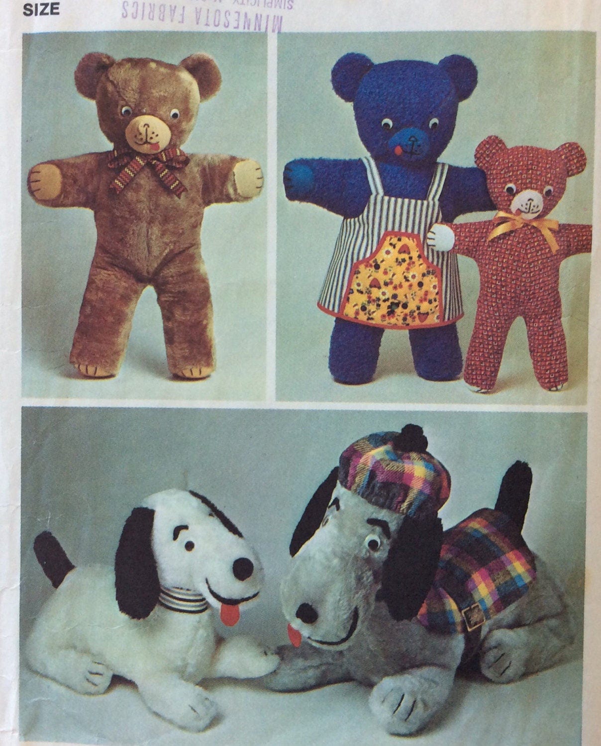 vintage stuffed animals 1970's