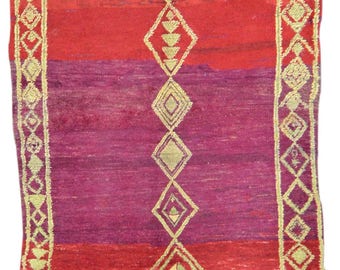 Vintage Moroccan Rug-c 2419C-Design# 1487, Size- 6' - 1" X 11' - 6"