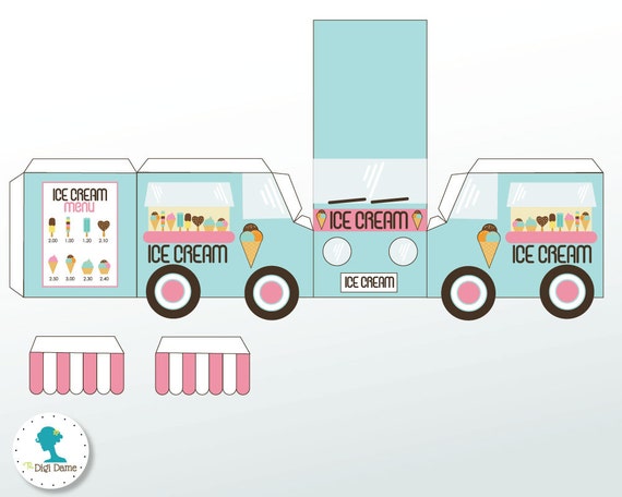 Ice Cream Truck/Van Party Printable. Buy 2 Get 1 FREE Instant
