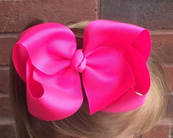 6" hair bows - 6" boutique bows - basic hair bows - 6" bows - 6" basic boutique bows - big boutique bows - large hair bows - basic hair bows