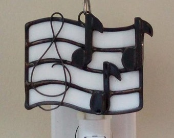 Stained Glass Musical Note Night Light