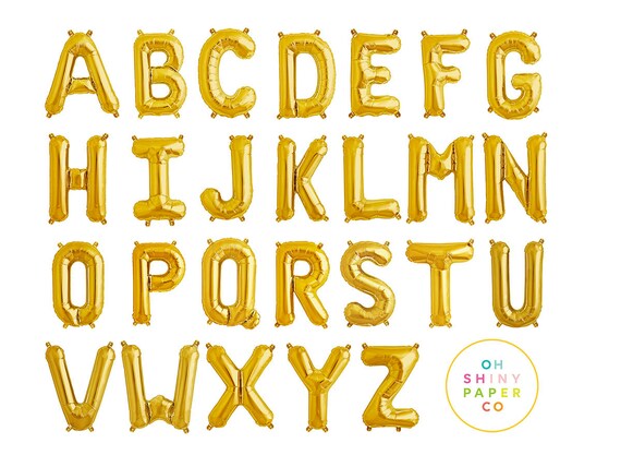 gold letter balloons custom 16 inch gold silver pink rose