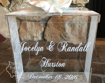 Personalized Wedding Card Box I Acrylic Card Box I Wedding