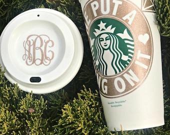 Starbucks Bride Cup, Bride Mug, Starbucks Bridesmaid Gift, Bridal Shower Gift, Bachelorette Party, Engagement Gift, He Put a Ring on it