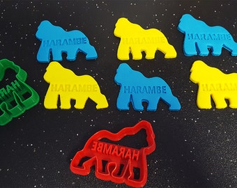 Harambe Cookie Cutter – 3D Printed - Bakery Cookie Cutter - Baby Cookie Cutter - Custom Cookie - Clay Cutter - Fondant Cutter - FunOrders