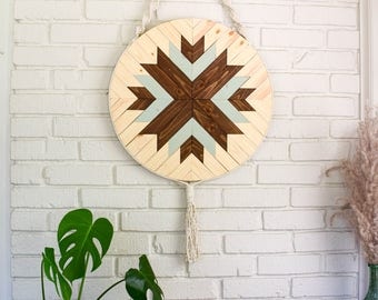Round Wood Wall Art wood wall art macrame wall hanging boho wood art round Round Wood Wall Art wood wall art macrame wall hanging boho wood art round