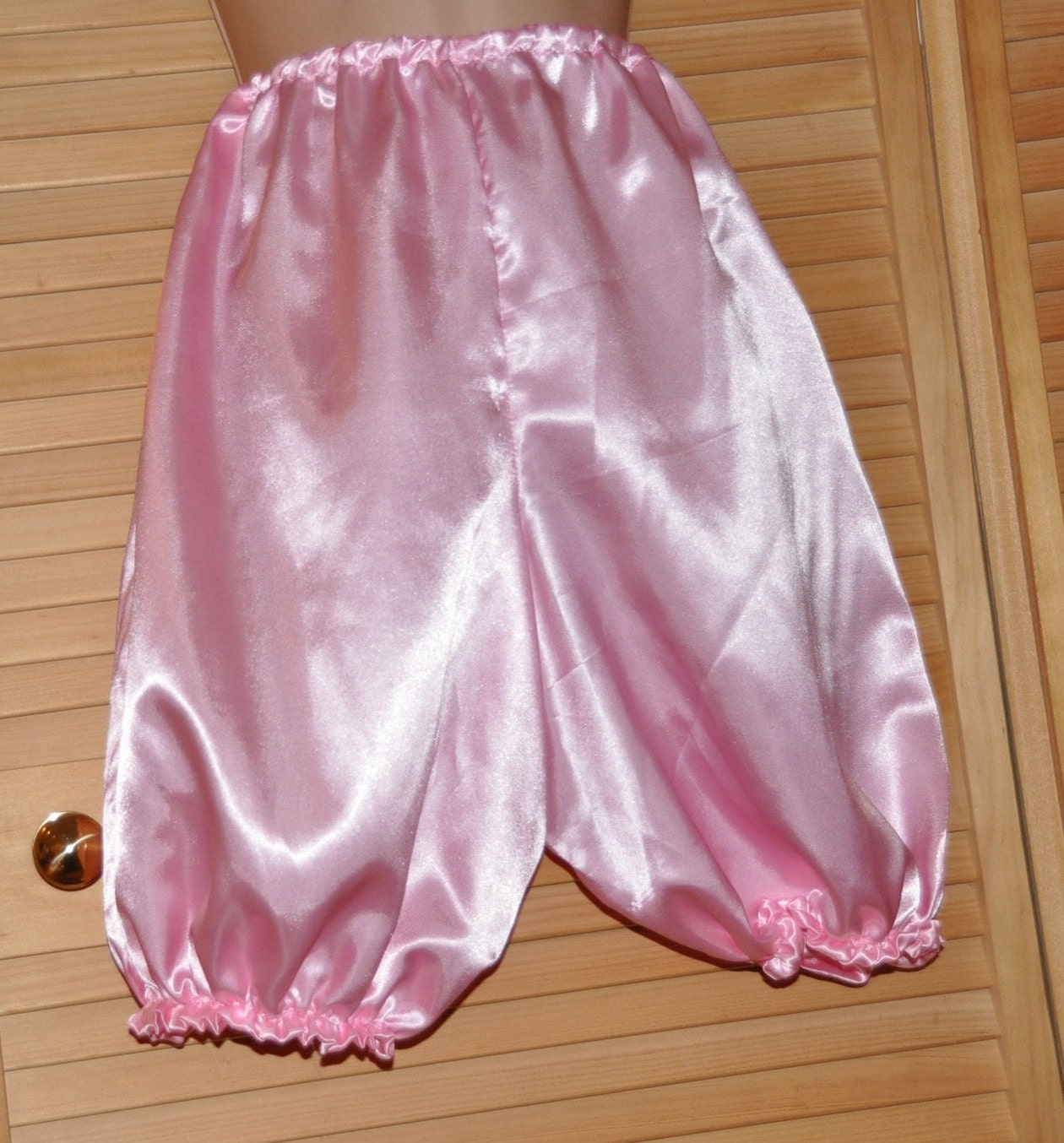 Silky bloomers baby pink satin lovely crossdressing lingerie