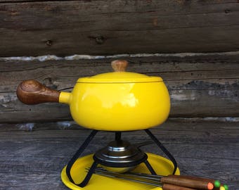 Vintage Midcentury Enamelware Japan Fondue Set