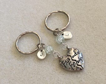 Best friend keychain personalized gift best friend jewelry friend gifts friendship keychain best friends forever best friend gift for friend