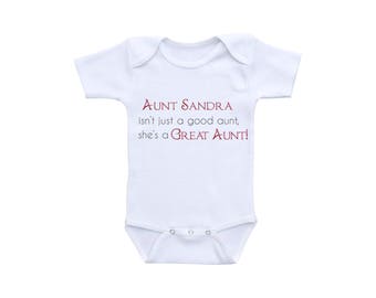 Pregnancy Reveal Great Aunt Gifts or Gerber Onesie® Baby Announcement Onesie® New Aunt Onesies® Cute Baby Onesies® Personalized Onesie®
