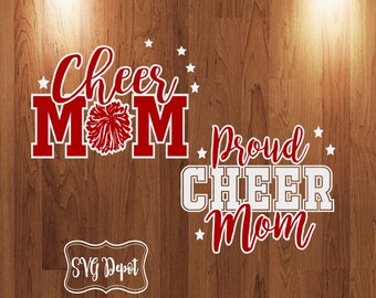 Cheer Mom svg file, proud cheer svg, mom svg, layered cut file, cameo svg, cameo dxf, silhouette studio file, cricut design space svg