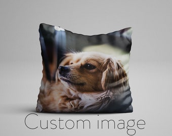 Custom Photo Pillow for Dog Lovers, Custom Pet Photo Pillow, Dog Lover Customized Picture Pillow, Photo On A Pillow, Customizable Pillows