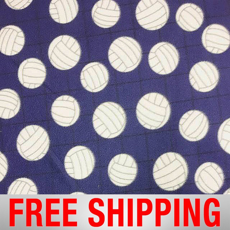 Fleece Fabric Volleyball Purple Style F 1072 Free Shipping