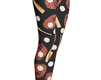 Baseball Leggings - Baseball Costume - Sports Costume - Baseball Themed Leggings - Baseball Pants - Summer Leggings - Childrens Leggings