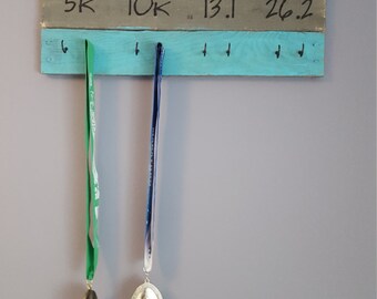 She believed she could so she did medal display, wood medal display, running medal holder