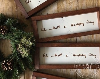 Set of 3 Custom Framed Handwriting Signs, Shelf Display, Wall Decor, Sentimental Gift, Memories, Handwriting, Personalized, Unique, Custom