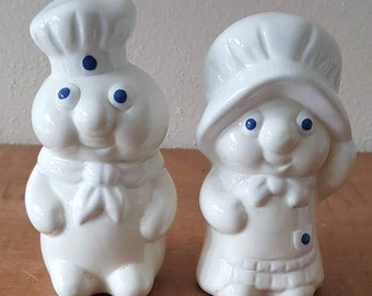 Pillsbury Dough Boy Poppin and Poppie Fresh Salt & Pepper Shakers