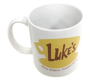 Luke's Diner Mug From Gilmore Girls TV Show Coffee Cup Stars Hollow Connecticut Lorelai Rory Restaurant Shop Luke Danes Gift 11 oz White