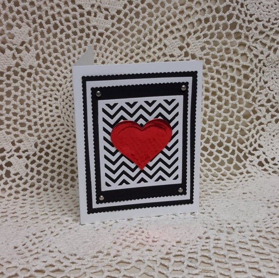 Items similar to Handmade Valentine's Day Card on Etsy