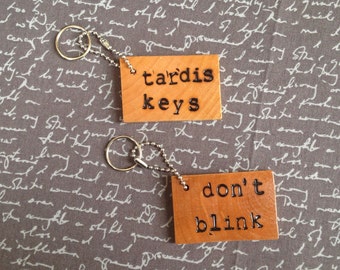 Dr. Who Quotes Keychain Wood Keychain Dr. Who Gift TV Show