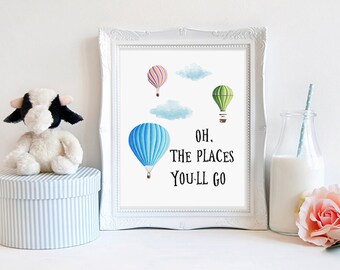 Oh the Places You'll Go Printable Nursery Quote Kids